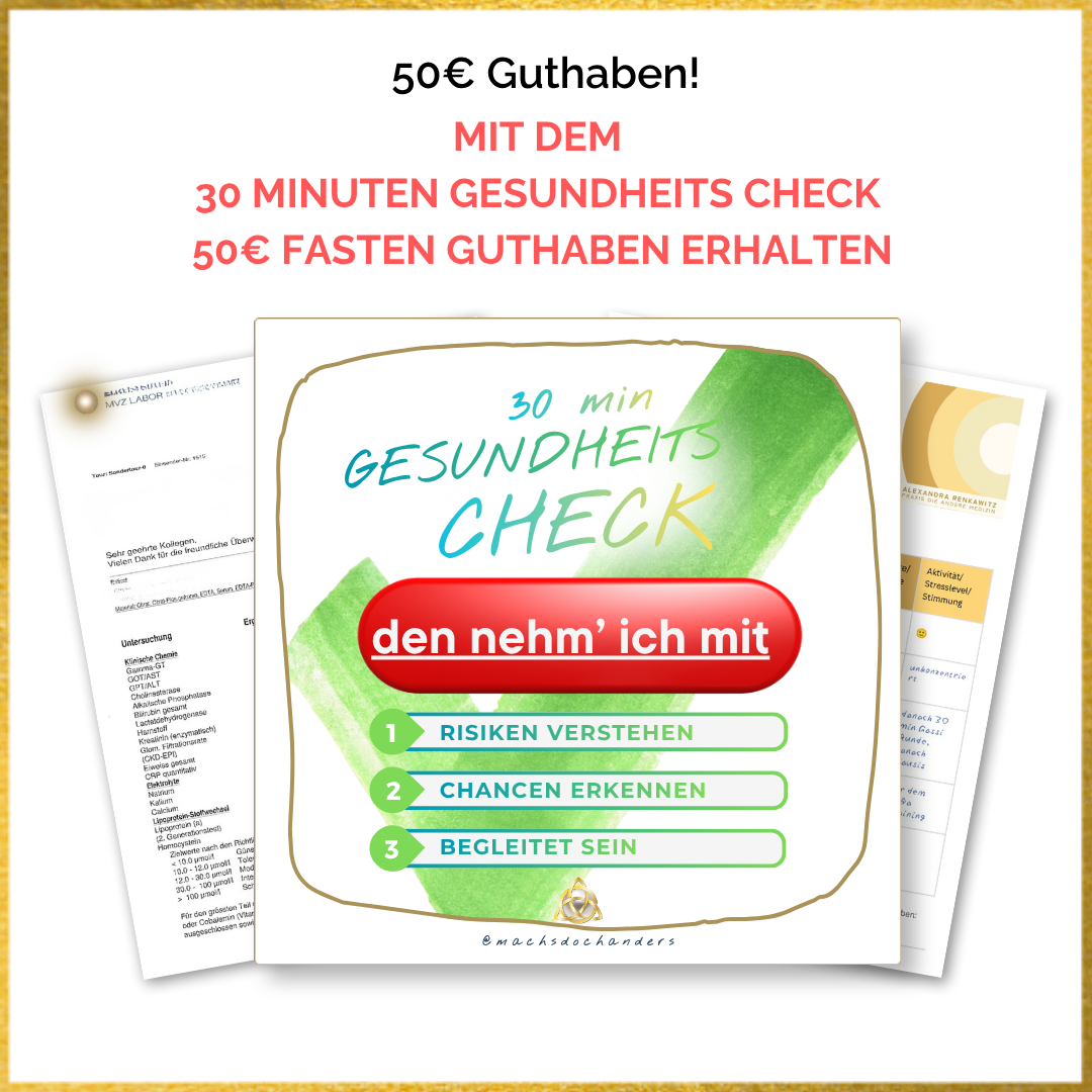 30-min-Check Wo gibt's denn sowas? Für 30 min Gesundheits-Check 50 € Guthaben erhalten